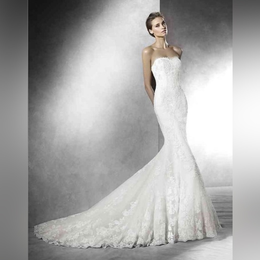 Pronovias Primael Wedding Gown Lace Size 2 Petite